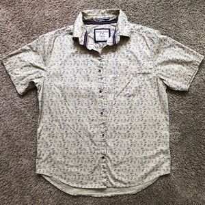 Men’s Palm tree all over print button up